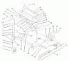 Zerto-Turn Mäher 74178 (Z150) - Toro Z Master Mower, 52" SFS Side Discharge Deck (SN: 230006001 - 230007000) (2003) Spareparts FRONT FRAME ASSEMBLY