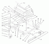 Zerto-Turn Mäher 74178 (Z150) - Toro Z Master Mower, 52" SFS Side Discharge Deck (SN: 230007001 - 230999999) (2003) Spareparts FRONT FRAME ASSEMBLY