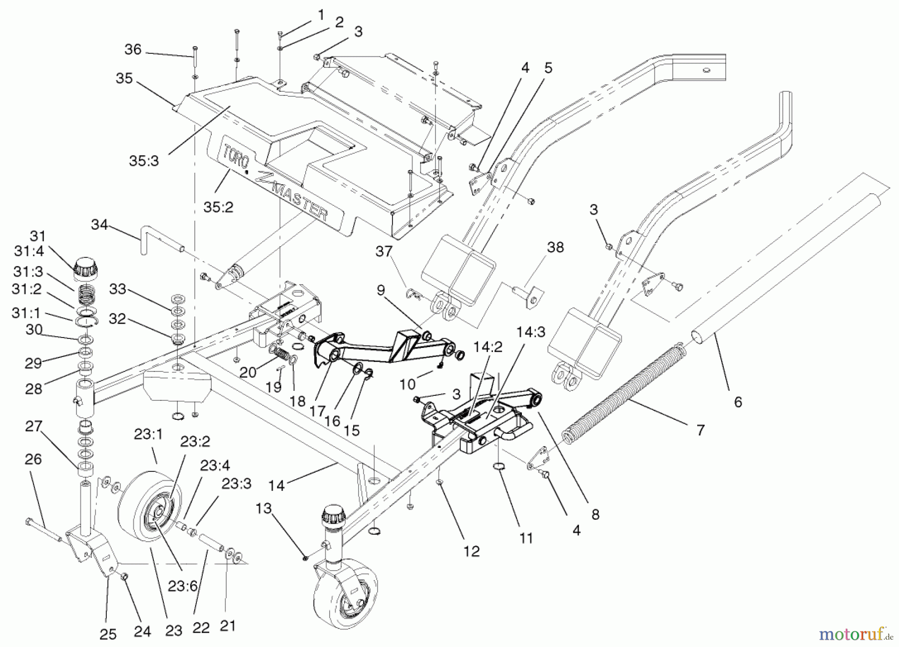  Zerto-Turn Mäher 74189 (Z355) - Toro Z Master 48