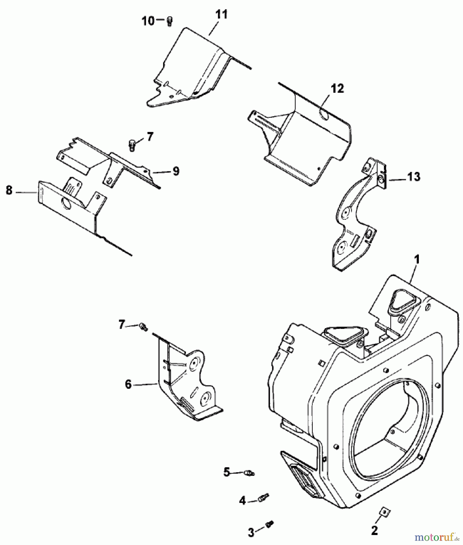  Zerto-Turn Mäher 74191 (Z320) - Toro Z Master 122cm Mower and Bagger (SN: 890001 - 890159) (1998) BLOWER HOUSING AND BAFFLES