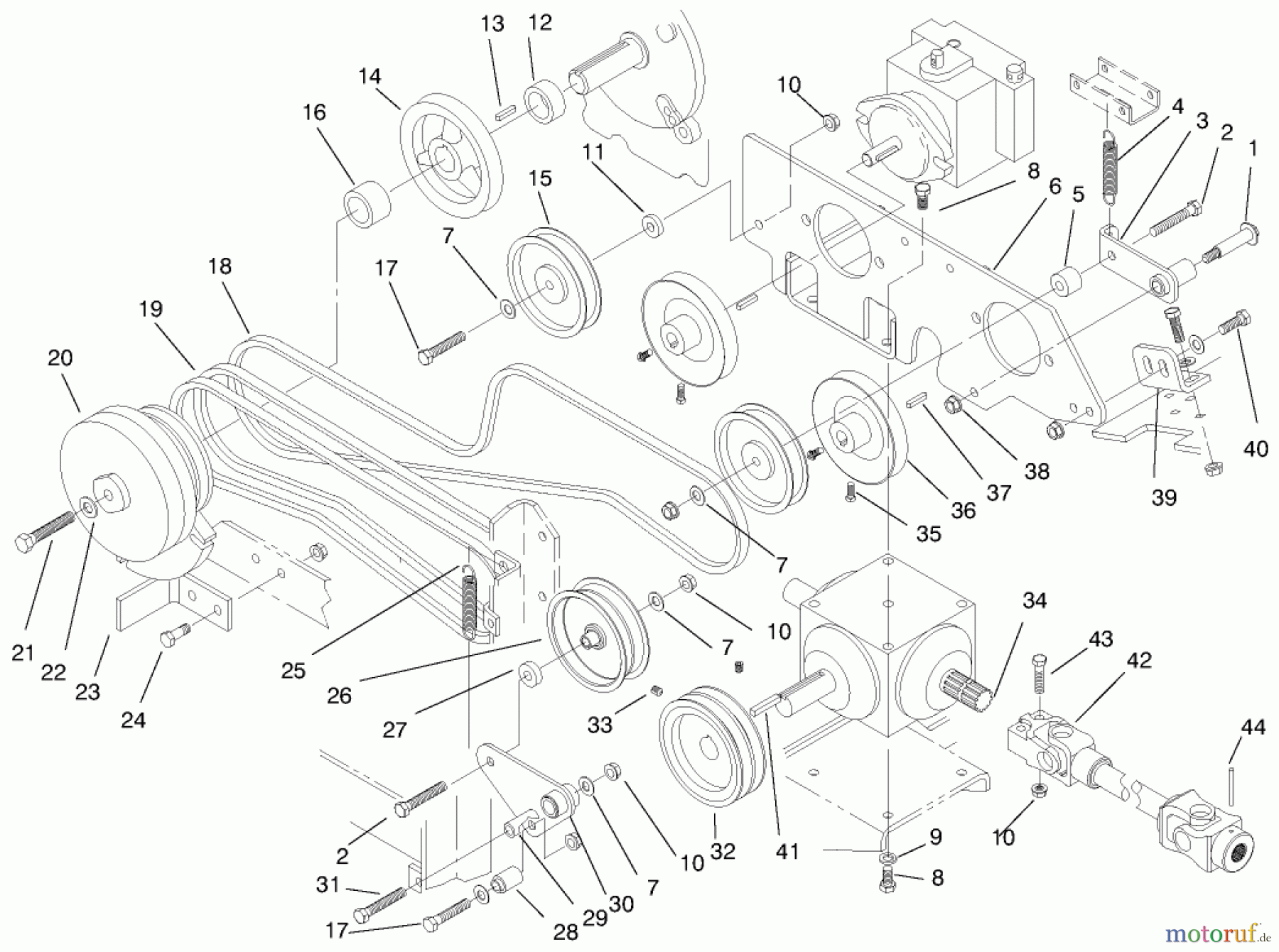  Zerto-Turn Mäher 74191 (Z320) - Toro Z Master 122cm Mower and Bagger (SN: 890001 - 890159) (1998) DRIVE SYSTEMS