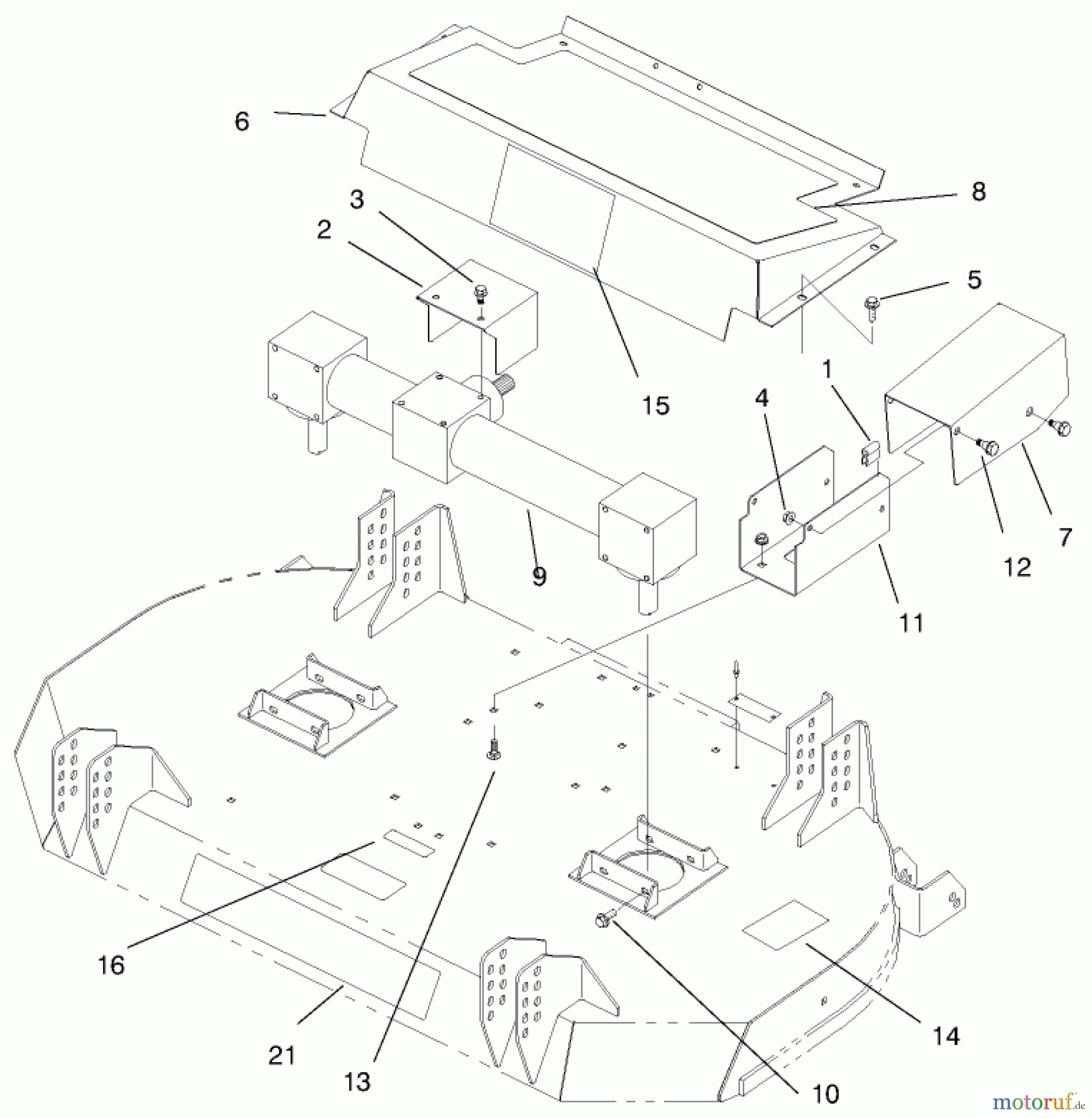  Zerto-Turn Mäher 74191 (Z320) - Toro Z Master 122cm Mower and Bagger (SN: 890001 - 890159) (1998) GEAR BOX AND COVERS