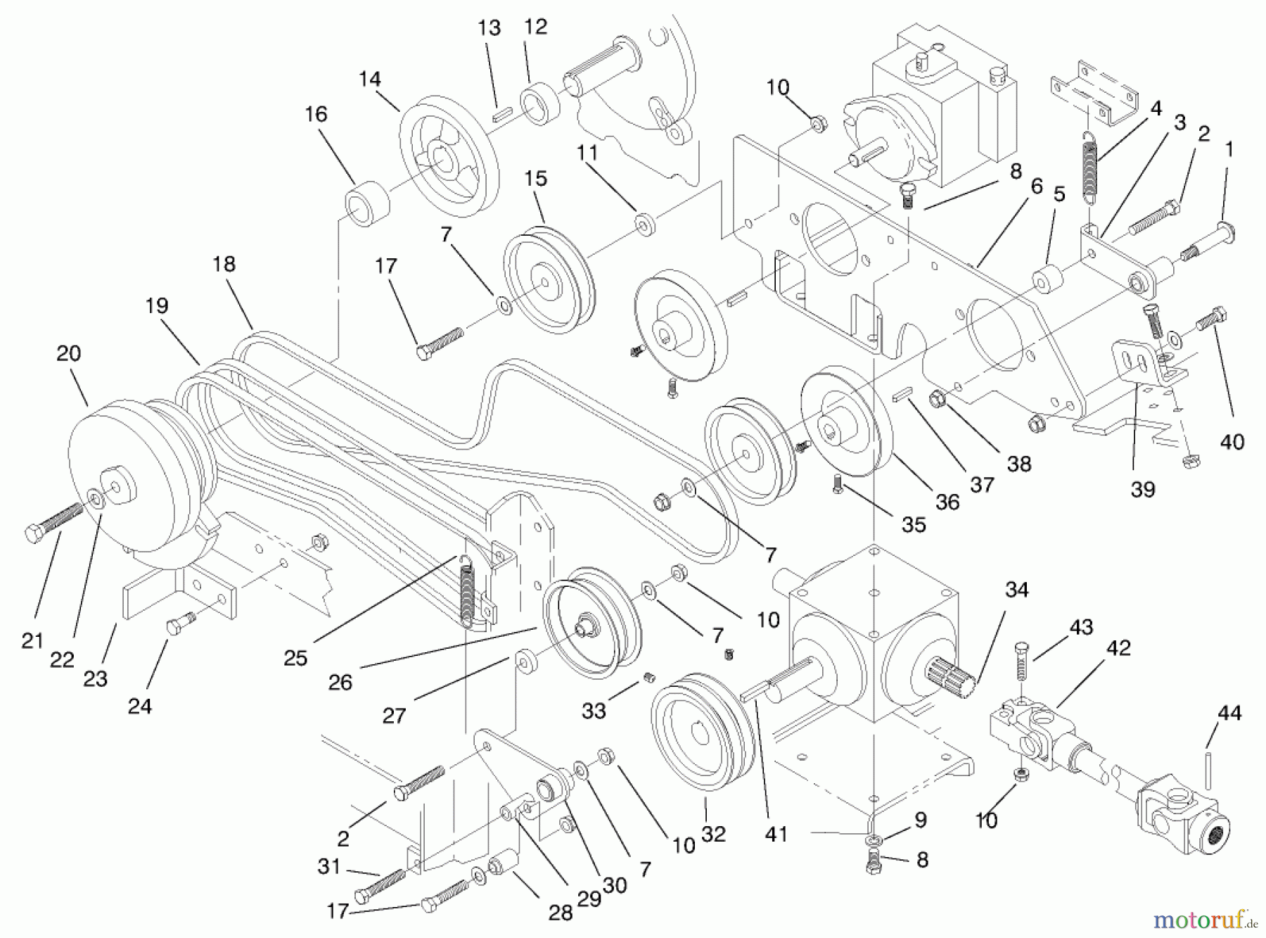  Zerto-Turn Mäher 74191 (Z320) - Toro Z Master 122cm Mower and Bagger (SN: 890160 - 895000) (1998) DRIVE SYSTEMS