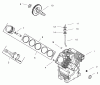 Zerto-Turn Mäher 74195 (Z350) - Toro Z Master 48" Mower and Bag (SN: 200000001 - 200999999) (2000) Spareparts CRANKCASE (KOHLER CH20S PS64644)