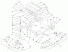 Zerto-Turn Mäher 74197 (Z153) - Toro Z Master Mower, 52" SFS Side Discharge Deck (SN: 220000001 - 220000113) (2002) Spareparts FRONT FRAME ASSEMBLY