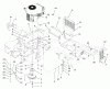 Zerto-Turn Mäher 74197 (Z153) - Toro Z Master Mower, 52" SFS Side Discharge Deck (SN: 230000001 - 230005000) (2003) Spareparts ENGINE AND CLUTCH ASSEMBLY
