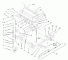 Zerto-Turn Mäher 74197 (Z153) - Toro Z Master Mower, 52" SFS Side Discharge Deck (SN: 230006001 - 230007000) (2003) Spareparts FRONT FRAME ASSEMBLY