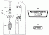 Zerto-Turn Mäher 74198 (Z153) - Toro Z Master Mower, 52" SFS Side Discharge Deck (SN: 220000001 - 220000326) (2002) Spareparts STARTER/DECALS ASSEMBLY KAWASAKI FH680V-CS10