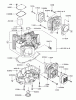 Zerto-Turn Mäher 74198 (Z153) - Toro Z Master Mower, 52" SFS Side Discharge Deck (SN: 220000327 - 220999999) (2002) Spareparts CYLINDER/CRANKCASE ASSEMBLY KAWASAKI FH680V-CS10