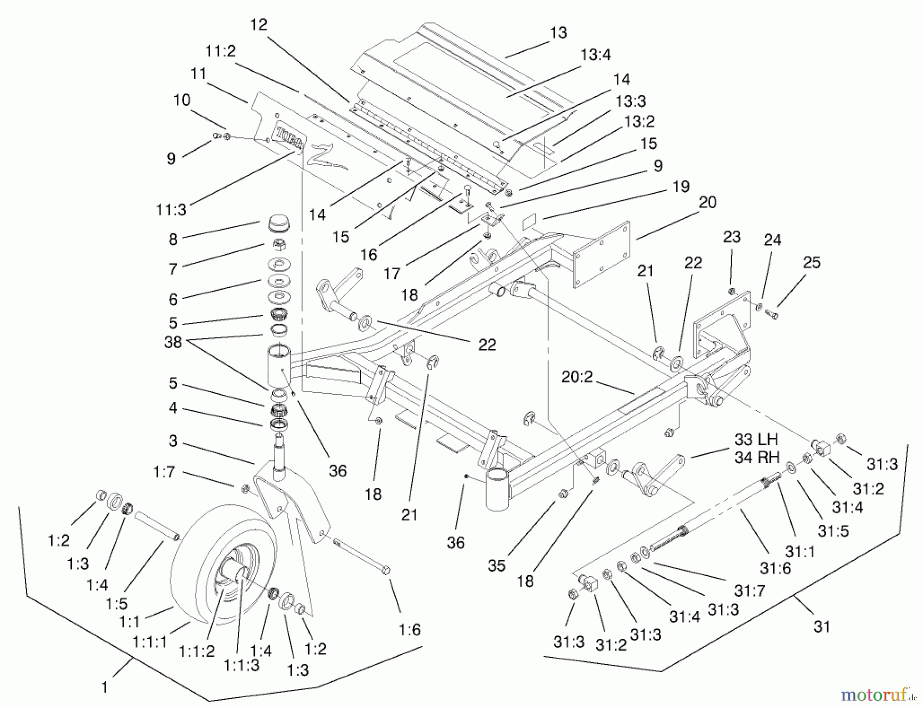  Zerto-Turn Mäher 74198 (Z153) - Toro Z Master Mower, 52