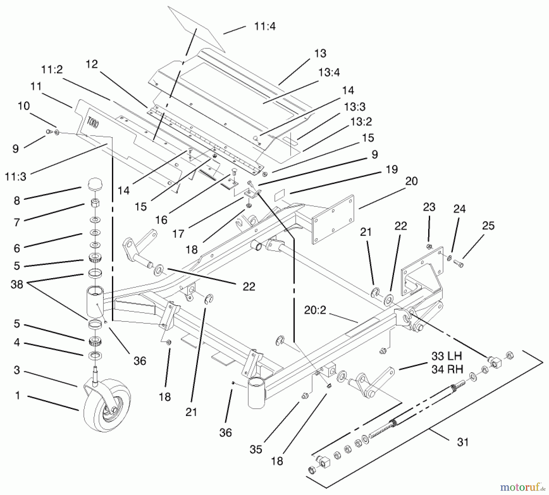  Zerto-Turn Mäher 74199 (Z148) - Toro Z Master Mower, 44