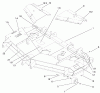 Zerto-Turn Mäher 74203 (Z255) - Toro Z Master Mower, 62" SFS Side Discharge Deck (SN: 200000001 - 200999999) (2000) Spareparts DECK, DEFLECTOR AND ROLLER ASSEMBLY