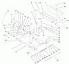 Zerto-Turn Mäher 74203 (Z255) - Toro Z Master Mower, 62" SFS Side Discharge Deck (SN: 200000001 - 200999999) (2000) Spareparts FRONT FRAME ASSEMBLY