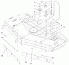 Zerto-Turn Mäher 74203 (Z255) - Toro Z Master Mower, 62" SFS Side Discharge Deck (SN: 992000 - 994000) (1999) Spareparts BAFFLE AND BELT ASSEMBLY