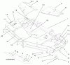 Zerto-Turn Mäher 74203 (Z255) - Toro Z Master Mower, 62" SFS Side Discharge Deck (SN: 992000 - 994000) (1999) Spareparts COVER AND ROLLERS ASSEMBLY