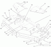 Zerto-Turn Mäher 74203 (Z255) - Toro Z Master Mower, 62" SFS Side Discharge Deck (SN: 994001 - 995000) (1999) Spareparts DECK, DEFLECTOR AND ROLLER ASSEMBLY