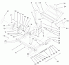 Zerto-Turn Mäher 74204 (Z255) - Toro Z Master Mower, 52" SFS Side Discharge Deck (SN: 200000001 - 200999999) (2000) Spareparts FRONT FRAME ASSEMBLY