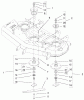 Zerto-Turn Mäher 74204 (Z255) - Toro Z Master Mower, 52" SFS Side Discharge Deck (SN: 990001 - 991999) (1999) Spareparts DEFLECTOR, SPINDLE AND PULLEY ASSEMBLY