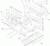 Zerto-Turn Mäher 74204 (Z255) - Toro Z Master Mower, 52" SFS Side Discharge Deck (SN: 992000 - 994000) (1999) Spareparts FRONT FRAME ASSEMBLY