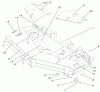 Zerto-Turn Mäher 74212 (Z252L) - Toro Z Master Mower, 62" SFS Side Discharge Deck (SN: 200000001 - 200999999) (2000) Spareparts DECK, DEFLECTOR AND ROLLER ASSEMBLY