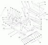 Zerto-Turn Mäher 74212 (Z252L) - Toro Z Master Mower, 62" SFS Side Discharge Deck (SN: 200000001 - 200999999) (2000) Spareparts FRONT FRAME ASSEMBLY