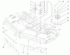 Zerto-Turn Mäher 74212 (Z252L) - Toro Z Master Mower, 62" SFS Side Discharge Deck (SN: 991001 - 999999) (1999) Spareparts DECK, BELTS AND IDLER ARM ASSEMBLY