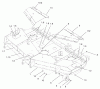 Zerto-Turn Mäher 74213 (Z287L) - Toro Z Master Mower, 62" SFS Side Discharge Deck (SN: 220000001 - 220999999) (2002) Spareparts DECK, DEFLECTOR AND ROLLER ASSEMBLY