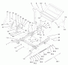 Zerto-Turn Mäher 74213 (Z287L) - Toro Z Master Mower, 62" SFS Side Discharge Deck (SN: 220000001 - 220999999) (2002) Spareparts FRONT FRAME ASSEMBLY