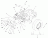 Zerto-Turn Mäher 74213 (Z287L) - Toro Z Master Mower, 62" SFS Side Discharge Deck (SN: 220000001 - 220999999) (2002) Spareparts REAR FRAME AND WHEEL ASSEMBLY