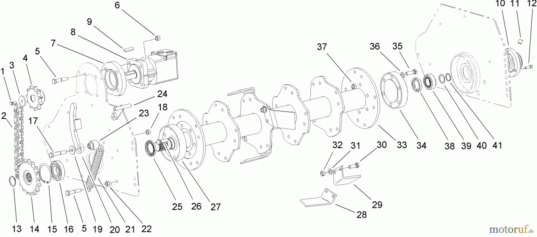  Compact Utility Attachments 23101 - Toro Soil Cultivator, Compact Utility Loaders (SN: 260000001 - 260999999) (2006) DRIVE ASSEMBLY