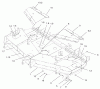 Zerto-Turn Mäher 74213 (Z287L) - Toro Z Master Mower, 62" SFS Side Discharge Deck (SN: 230000001 - 230006000) (2003) Spareparts DECK, DECAL AND WHEEL ASSEMBLY