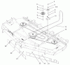 Zerto-Turn Mäher 74214 (Z287L) - Toro Z Master Mower, 72" SFS Side Discharge Deck (SN: 210000001 - 210999999) (2001) Spareparts BELTS AND IDLER ARM ASSEMBLY