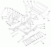 Zerto-Turn Mäher 74226 (Z255) - Toro Z Master Mower, 62" SFS Side Discharge Deck (SN: 210002101 - 210999999) (2001) Spareparts FRONT FRAME ASSEMBLY