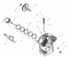 Zerto-Turn Mäher 74228 (Z255) - Toro Z Master Mower, 52" SFS Side Discharge Deck (SN: 210000001 - 210999999) (2001) Spareparts CRANKCASE ASSEMBLY (ENGINE: KOHLER CH25S PS-68606)