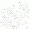 Zerto-Turn Mäher 74228 (Z255) - Toro Z Master Mower, 52" SFS Side Discharge Deck (SN: 210000001 - 210999999) (2001) Spareparts FRAME AND DECK ASSEMBLY