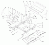 Zerto-Turn Mäher 74228 (Z255) - Toro Z Master Mower, 52" SFS Side Discharge Deck (SN: 210000001 - 210999999) (2001) Spareparts FRONT FRAME ASSEMBLY