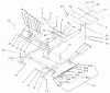 Zerto-Turn Mäher 74232 (Z257) - Toro Z Master Mower, 72" SFS Side Discharge Deck (SN: 230006001 - 230999999) (2003) Spareparts FRONT FRAME ASSEMBLY