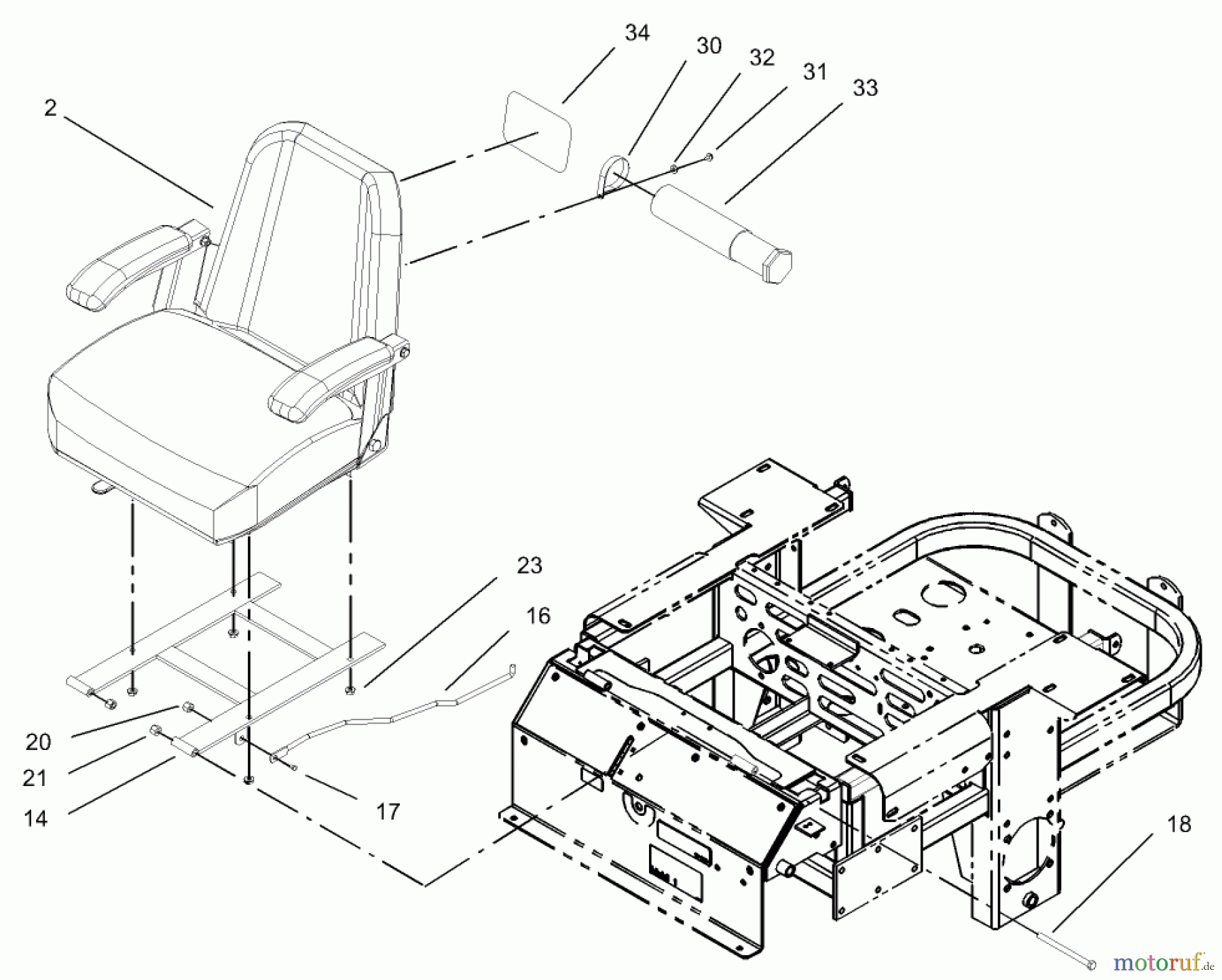  Zerto-Turn Mäher 74232 (Z257) - Toro Z Master Mower, 72