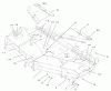 Zerto-Turn Mäher 74234 (Z255) - Toro Z Master Mower, 62" SFS Side Discharge Deck (SN: 220000001 - 220999999) (2002) Spareparts DECK, DEFLECTOR AND ROLLER ASSEMBLY