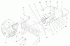 Zerto-Turn Mäher 74234 (Z255) - Toro Z Master Mower, 62" SFS Side Discharge Deck (SN: 220000001 - 220999999) (2002) Spareparts ENGINE AND CLUTCH ASSEMBLY