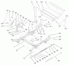 Zerto-Turn Mäher 74240 (Z286E) - Toro Z Master Mower, 62" SFS Side Discharge Deck (SN: 210000001 - 210999999) (2001) Spareparts FRONT FRAME ASSEMBLY