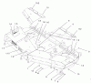 Zerto-Turn Mäher 74240 (Z286E) - Toro Z Master Mower, 62" SFS Side Discharge Deck (SN: 220000001 - 220999999) (2002) Spareparts DECK, DEFLECTOR AND ROLLER ASSEMBLY