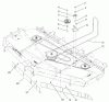 Zerto-Turn Mäher 74241 (Z286E) - Toro Z Master Mower, 72" SFS Side Discharge Deck (SN: 210000001 - 210999999) (2001) Spareparts BELT AND IDLER ARM ASSEMBLY