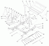 Zerto-Turn Mäher 74241 (Z286E) - Toro Z Master Mower, 72" SFS Side Discharge Deck (SN: 210000001 - 210999999) (2001) Spareparts FRONT FRAME ASSEMBLY