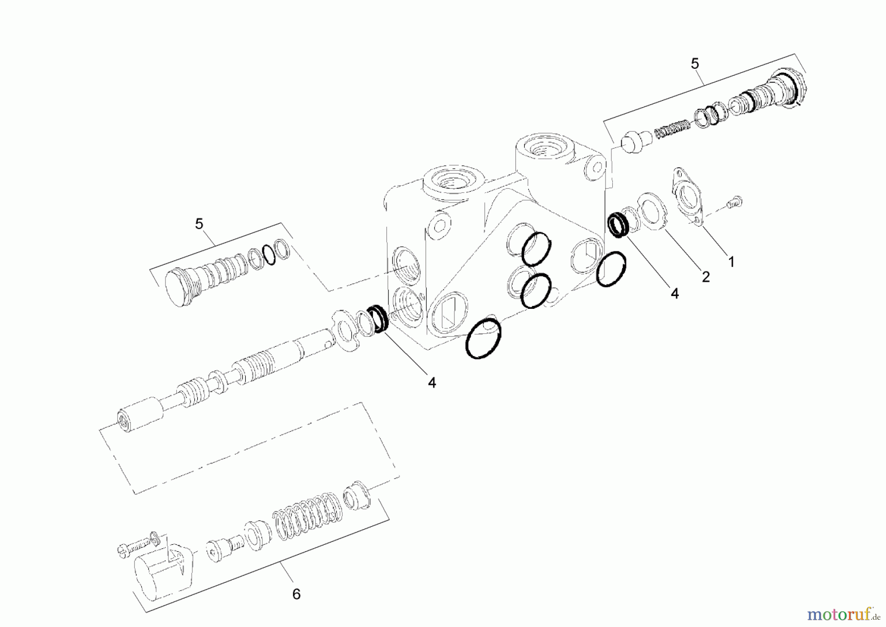  Compact Utility Attachments 23163 - Toro Backhoe, Dingo Compact Utility Loader (SN: 250000001 - 250999999) (2005) VALVE SECTION ASSEMBLY NO. 108-5694