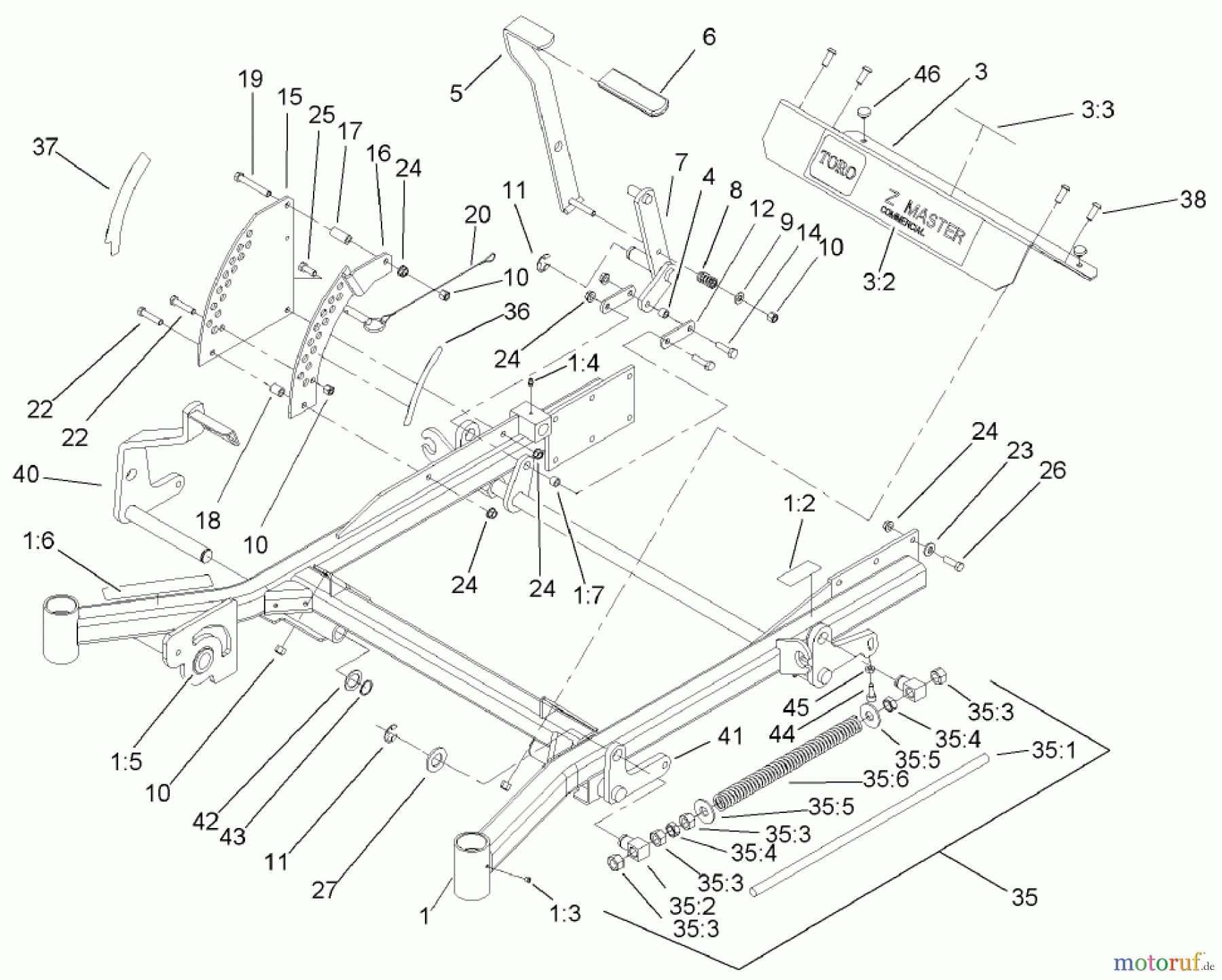  Zerto-Turn Mäher 74244 (Z553) - Toro Z Master Mower, 60