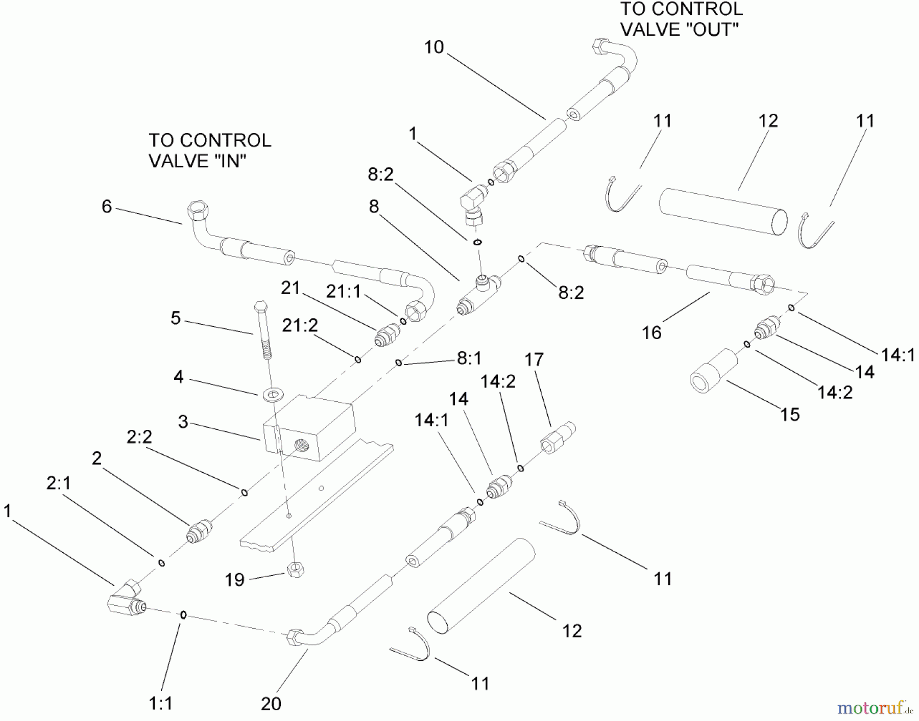  Compact Utility Attachments 23163 - Toro Backhoe, Dingo Compact Utility Loader (SN: 280000001 - 280999999) (2008) AUXILIARY HYDRAULIC CONNECTION ASSEMBLY