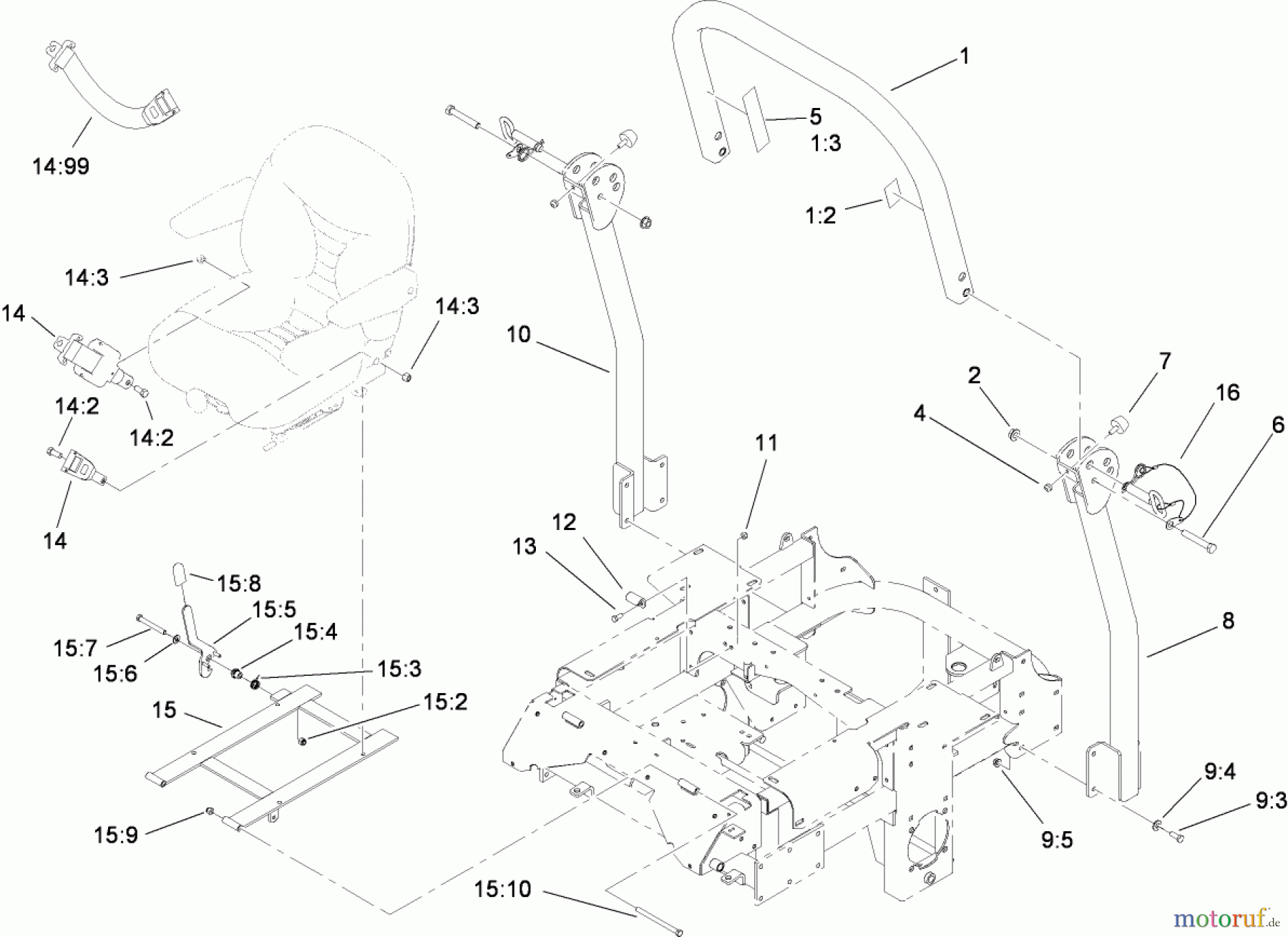  Zerto-Turn Mäher 74253 (Z580) - Toro Z Master Mower, 60