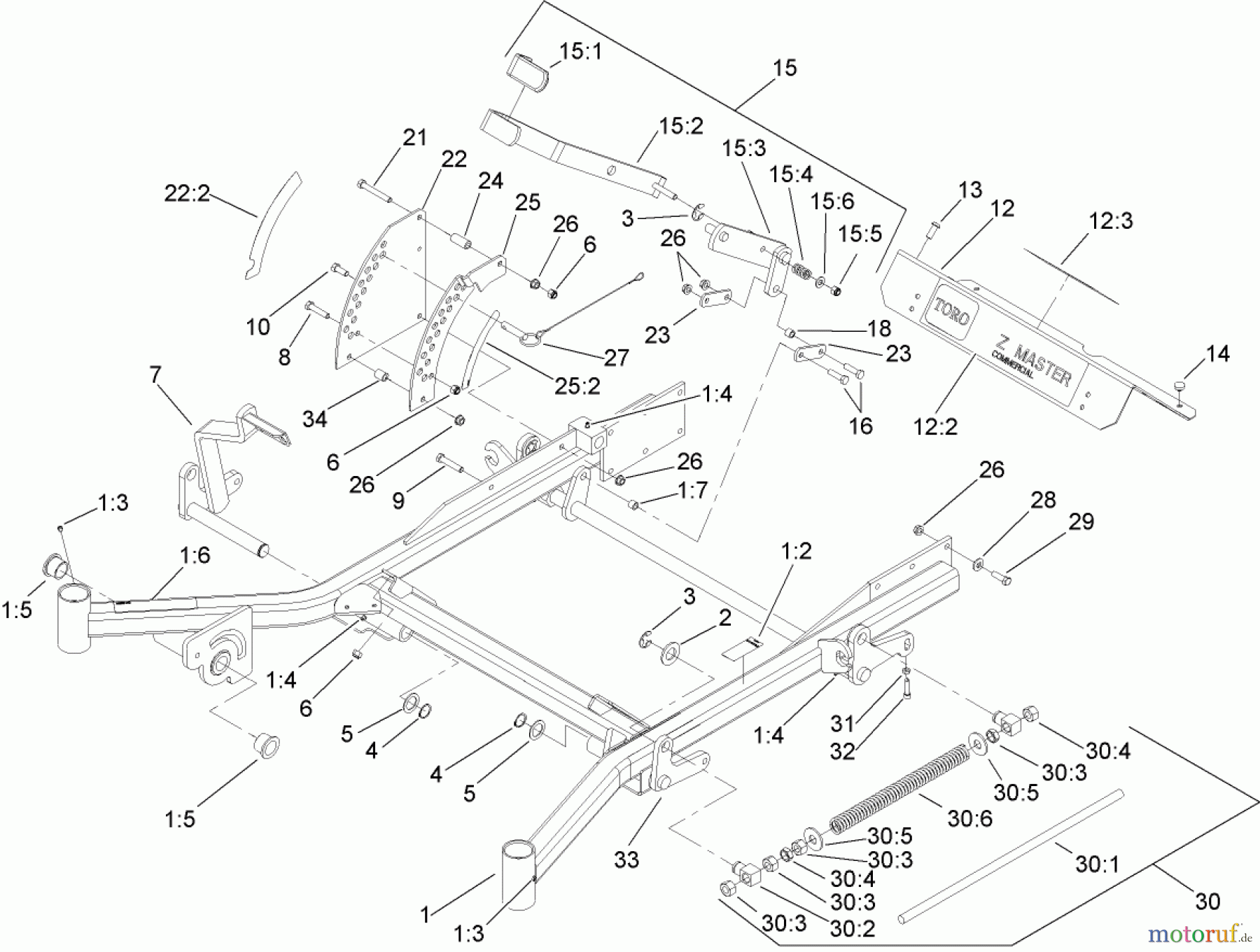  Zerto-Turn Mäher 74253CP (Z580) - Toro Z Master Mower, 60