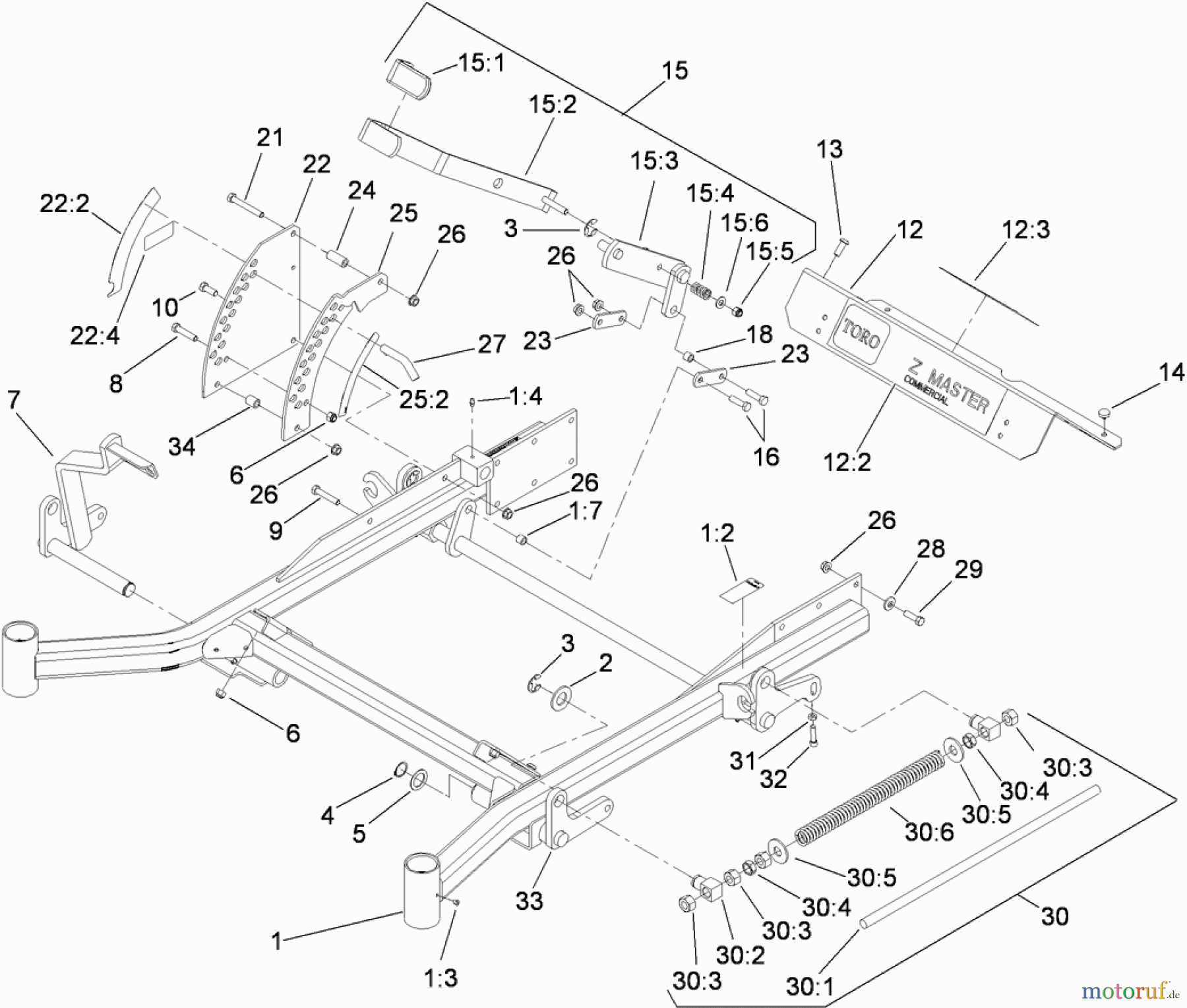  Zerto-Turn Mäher 74254 (Z580) - Toro Z Master Mower, 72